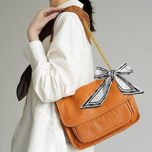 6 Pcs Women's Handbag Scarf Head Scarf for Hair Purse Scarf Handle Ribbon Satin Neck Scarf Neckerchief...