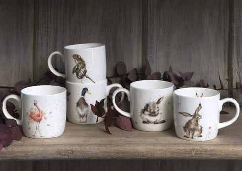 Royal Worcester Portmeirion Home & Gifts Bone China MMKE5629-XS Good Day (Hare) Single Mug, Multi Coloured, 0.31l...