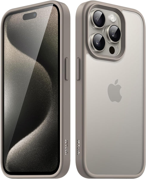 JETech Matte Case for iPhone 15 Pro 6.1-Inch, Shockproof Military Grade Drop Protection, Frosted Translucent Back Phone Cover, Anti-Fingerprint (N...
