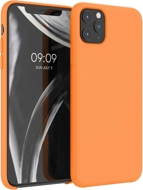 kwmobile Case Compatible with Apple iPhone 11 Pro Max Case - TPU Silicone Phone Cover with Soft Finish - Fruity Orange...