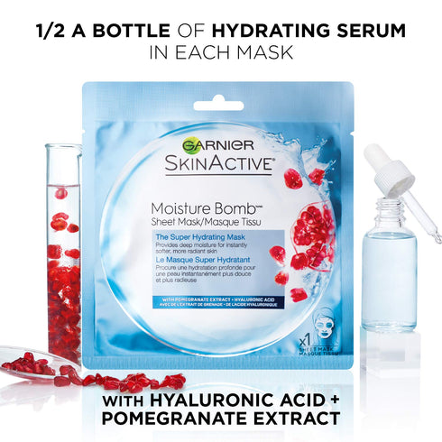 Garnier SkinActive Super Hydrating Sheet Mask, Hydrating, The Super Hydrating 6 Count...