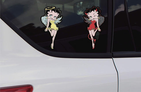 Chroma Graphics 025057 Betty Boop Devil/Angel Stick Onz Decal, 1 Pack, Red/Yellow, 6x8...