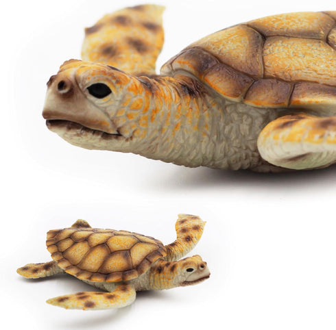 Gemini&Genius Sea Turtle Toy Marine Animal Figure Large Sea Animal Action Figure Ocean Educational Toy, Backyard Garden Decoration, DIY Craft Deco...