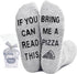 Zmart Funny Fuzzy Socks For Women Men, Novelty Chocolate Beer Socks, If You Can Read This...