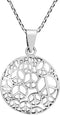 AeraVida Iconic Retro Multi Peace Symbol Sign Round .925 Sterling Silver Pendant Necklace...