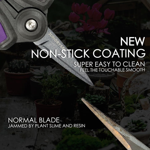 Non-stick Resin Resist Blade Micro-Tip Garden Snips 6" Fluorine Coating Garden Scissors Pruning Shear Precision Bud Trimming Hand Pruner Leaf Stem...