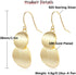 18K Gold Plated Sterling Silver Post Disc Statement Dangle Earrings for Women, Gold Round Dangling Drop Earrings Hypoallergenic Jewelry Gift...
