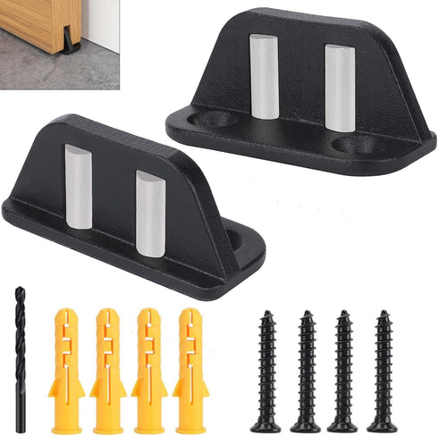 Barn Door Floor Guide Bearing Design, Sliding Barn Door Floor Guide Adjustable Rollers at The Bottom Strong and Durable Steel Frame....