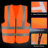3-Pack Reflective Safety Vest For Women Men - High-Visibility Safety Vest with 2in Reflective Strips for Emergency, Construction, and Safety Use-O...