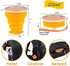 4 Pack Silicone Collapsible Cup with Lid - Ideal for Campers and Travel Enthusiasts - Collapsible Coffee Cup for Convenient Drinking - Camping Cup...