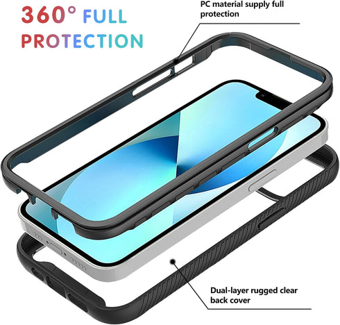Compatible with Samsung A54 5g Case 360 Degree Full Protection Clear,Samsung Galaxy A54 Phone Case Silicone Support Wireless Charging Shockproof L...