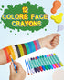Lictin Face Painting Kits- 12 Colors Twistable Face Paint Crayons, Water Based Face Paint Marker Sticks for Pride Day, Halloween, Christmas, Face ...