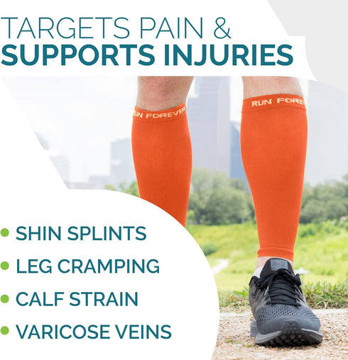 Calf Compression Sleeves for Men and Women - Leg Compression Sleeve - Footless Compression Socks for Runners, Shin Splints, Varicose Vein & Calf P...