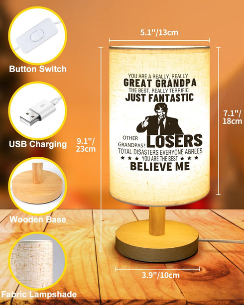 Grandpa Gifts, Birthday Gifts for Grandpa, Unique Gifts for Grandpa, Eye Caring Table Lamp for Grandpa from Grandchildren...