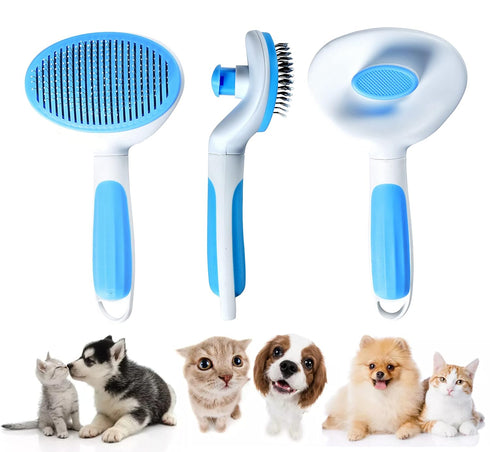 Cat brush,Self Cleaning Slicker Brush,Cat Grooming,Pet Massaging Tool Suitable for Pets with Long or Short Hair,Dog Grooming Brush Tool Gently Rem...