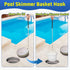 Pool Skimmer Basket Hook Skimmer Basket Pole 62.9 Inch Skimmer Lid Lifting Hook Fit for Pool Skimmer Basket with Handle Pool Filter Basket Pool Ho...