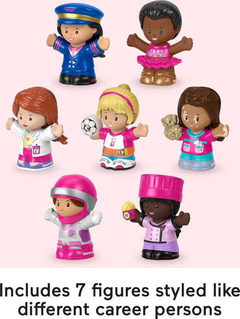 Fisher-Price Little People Barbie Toddler Toys, You Can Be Anything Figure Pack, 7 Characters for Pretend Play Ages 18+ Months (Amazon Exclusive)...