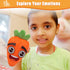 Social Emotional Learning Toys - Big Feelings Carrot Social Emotional Games for Kids - 26 Facial Expressions, 10 Educational Flashcard - Preschool...