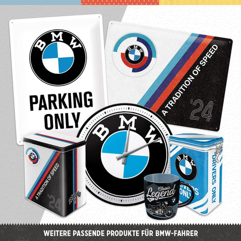 Nostalgic-Art Retro hanging sign, 3.9" x 7.9", official license product (OLP), BMW – Service – Gift idea for BMW fans, made of metal, vintage desi...