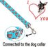 Unique style paws Durabel Dog Leash Matching Collar Valentine's Day Soft and Comfy Handle for Dogs and Cats-M...