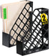 1InTheOffice Plastic Magazine File Holder, File Holder Organizer Box, 3 x 10 x 11.88, Recycled, Black, (2 Pack)...