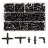 320 Pcs Drip Irrigation Fittings Kits for 1/4" Tubing, Drip Irrigation Barbed Connectors, Drip Line Connectors for Drip Systems(4-Way Coupling, Te...