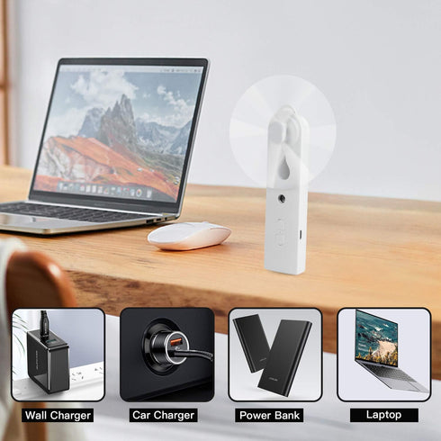 Mini Handheld Fan USB Misting Fan Rechargeable Portable Pocket Desk Fans Mini Water Spray Hydrating Fan for Office,Home,School,Camping,Outdoor,Tra...