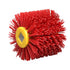Abrasive Nylon Wire Drawing Wheel Drum Brushes, 80 Grit 120x100mm Wheel Drum Burnishing Tool Polishing Brush Wooden Wheels for Wood Furniture Work...