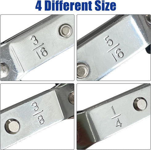 Sutekus Hvac Service Wrench Set 3/16” 3/8” 5/16'' 1/4'' Air Conditioner Valve Ratchet Wrenches Reversible Ratcheting Wrench Set for Refrigeration ...