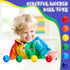 Bucherry 12 Pcs Montessori Wooden Balls 1.8 Inch Wooden Ball Toys Replacement Ball Educational Counting Toy Preschool Learning Material for Montes...