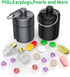 Ear Plug Carrying Case Keychain(2 Pack), Small Waterproof Metal Earplug Case Ear Plug Holder Container Great for Earplugs, Pills Case Pill Box and...