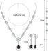 FIBO STEEL Clip on Rhinestone Jewelry Set for Women Party Prom Bridal Bridesmaid Jewelry for Wedding Teardrop Pendant Earrings Necklace Bracelets ...