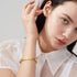 18K Gold Plated Love Friendship Bracelet with Cubic Zirconia Stones Bangle Cuff Best Gifts with Crystal for Mother's Day Valentine's Day Wedding C...