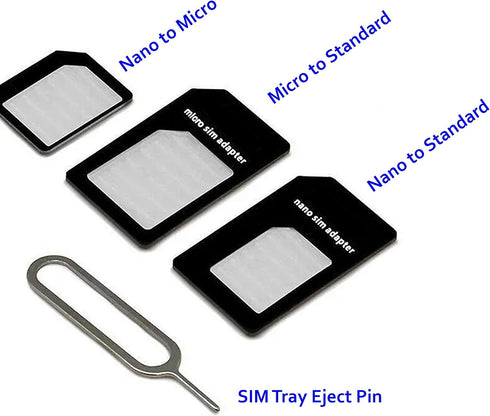 New Nano and Micro Sim Adapter with Eject Pin Needle - 10 Pack...