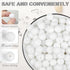 70Pcs Silicone Beads, 15mm White Silicone Beads Bulk for Keychain Making Rubber Round Silicone Beads for DIY Bracelets and Necklace Crafts Making ...