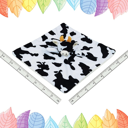 Baby Cow Soft Stuffed Animal Security Blanket, Plush Cow Character Lovey Blanket, Baby Shower/Nursery Gift, Cuddly Newborn, Infant, Toddler Snuggl...