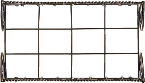 Boston International Garden Gate Design Guest Towel Napkin Holder Caddy, Antique Brass...