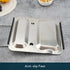 KITCHENDAO Foldable Spoon Rest and Pot Lid Holder for Counter, Non-scratch Silicone Base, Stainless Steel Pan Pot Cover Lid Rack Shelf Stand Holde...