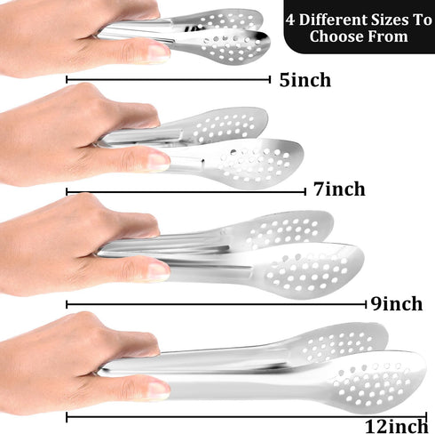 Serving Tongs, Kitchen Tongs,Buffet Tongs, XEVOM Stainless Steel Food Tong Serving Tong,small tongs, Serving Utensils (7 Inch)...