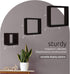 Kiera Grace Cubbi Floating Modern Wall Mounted Shelves for Bedroom, Bathroom, Kitchen, 5"/7"/9", Black, 3Pack...