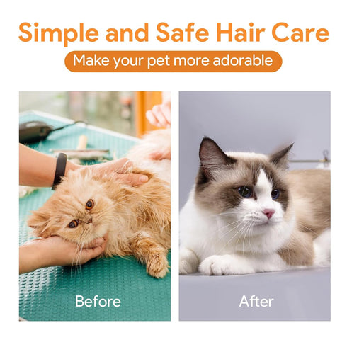 5 Pcs Pet Knotting Comb Set for Cats and Dogs, Effective Hair Detangler & Remover Grooming Tool, Knot Removing Comb for Knotted Fur, Tangles and M...