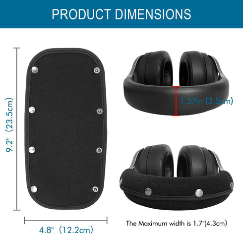 Replacement Headphone Headband Cover for Corsair Virtuoso, Audio Technica ATH M Series M50X, M50XBT, M50, M40X & More, Cushion Pad Protector Repai...