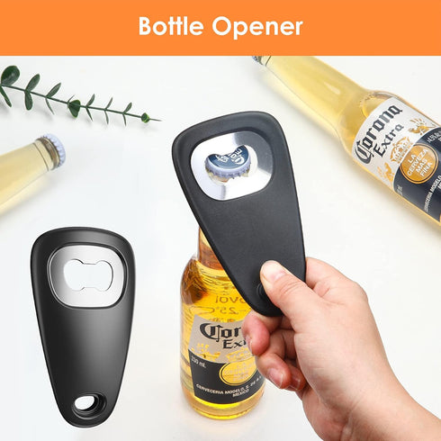 Kitchen Unique Gadgets Set 6 Pieces, Space Saving, Cheese Grater, Bottle Opener, Fruit Vegetable Peeler, Pizza Cutter, Garlic Ginger Grinder, Herb...