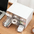 Desk Organizer-Stackable Storage Drawers, Desk Drawer Organizer Perfect For Collection Small Item/Cosmetic Office Supplies - 2 drawers (White)...