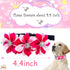 10 Pcs 4.4" Flowers Small Dogs Collar Charms Multi-Color Puppies Cats Slides Bow Ties Rhinestones Collar Attachment Pet Wedding Birthday Costume A...