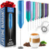 Zulay Kitchen Powerful Milk Frother Wand - Mini Milk Frother Handheld Stainless Steel - Battery Operated Drink Mixer for Coffee, Lattes, Cappuccin...