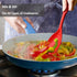 Large Silicone Cooking Spoon, Non-Stick Solid Spoon set with Deep Bolw and Measurement Mark for Mixing, Serving, Draining, Scooping, Scraping, Hea...