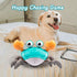 Dog Toys Escaping Crab Crawling Dog Toy with Music Control & Lights, Dancing Crab Dog Toy Obstacle Avoidance Interactive Fun Toys for Puppy/Small/...
