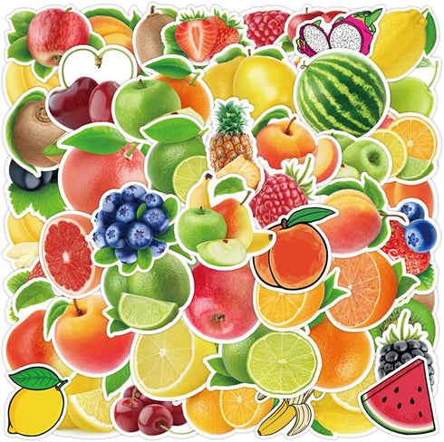 Fruits Stickers|50 Pcs Fruits Waterproof Vinyl Decals for Water Bottles Laptop Refrigerator Luggage Cup Computer Mobile Phone Décor...
