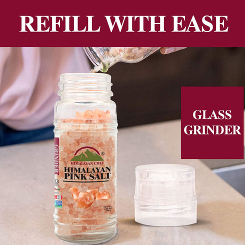 Himalayan Chef Himalayan Pink Salt Grinder-4.2 oz, (5303C)...